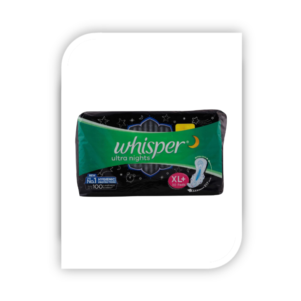  Whisper Ultra Night Sanitary Pads for Women, XL+ 30 Napkins