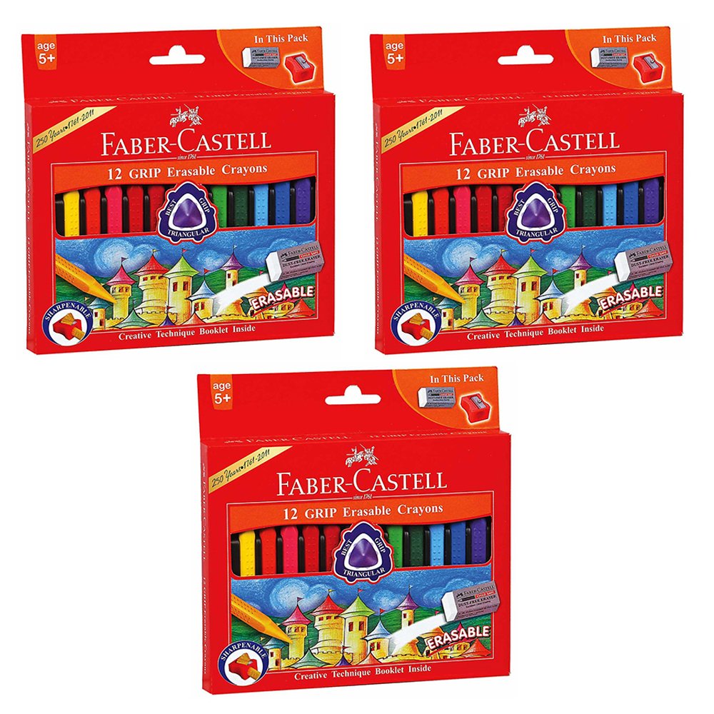 Faber-Castell Ink and Pencil Eraser - Pack of 30 (White and Blue)
